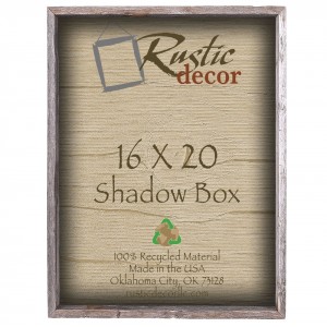 16x20 Reclaimed Rustic Barn Wood Collectible Shadow Box   261688025131